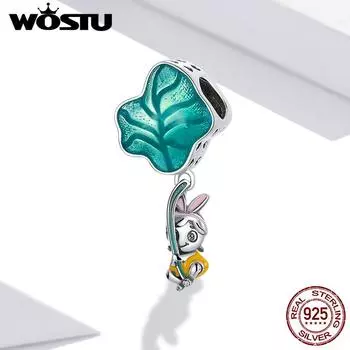 WOSTU стерлингового серебра 925 пробы Чили Gunnera Tinctoria, подвеска из бисера, подходит для оригинального браслета 3 мм, женские ювелирные изделия 925 silver