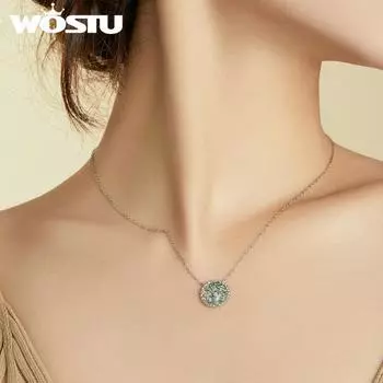 WOSTU стерлингового серебра 925 пробы ожерелье Древо жизни серебряные ожерелья для женщин ювелирные изделия подарок 925 silver