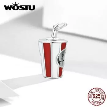 WOSTU стерлингового серебра 925 пробы вкусный игристый напиток кулон подходит оригинальный браслет ожерелье DIY ювелирные изделия 925 silver