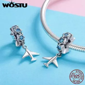 WOSTU Высокое качество стерлингового серебра 925 пробы оригинальные мечты о путешествиях подвески бусины подходят для браслета-подвески HCC882
