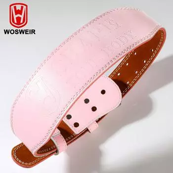 WOSWEIR 10 см пояс для поднятия тяжестей из воловьей кожи функциональный пояс для тренировок в спортзале для пауэрлифтинга приседаний становой тяги XS розовый