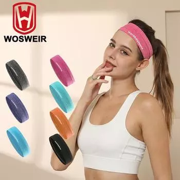 WOSWEIR дышащая фитнес-повязка на голову противоскользящая повязка на голову для мужчин и женщин для занятий спортом в спортзале баскетбол волейбол теннис йога повязка для волос