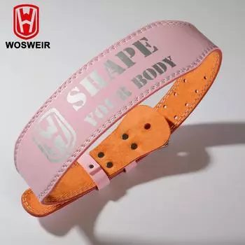 WOSWEIR унисекс спортивный пояс регулируемый искусственная кожа для тяжелой атлетики поддержка талии неопрен тренировочные ремни для тяжелой атлетики спортивные XS розовый