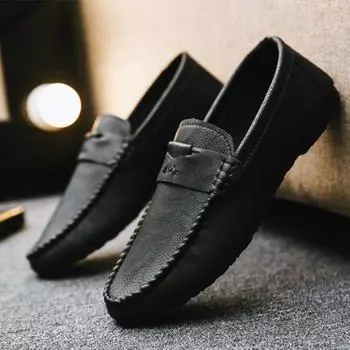 WOTTE Men Casual Shoes Fashion Men Shoes PU Leather Mens Loafers Shoes Moccasins Slip On Men s Flats Male Driving Shoes 7 коричневый