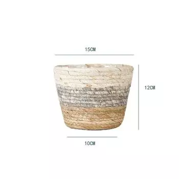 Woven Flowerpots Handmade Straw Flower Baskets Rattan Plant Pot Astetic Room Decor For Home