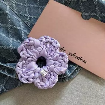 Woven Heart Hair Tie Elastic Sweet Flower Rubber Band Colorful Creative Hair Rope For Women Personalized Headbands