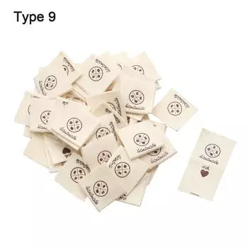 Woven Knitted Supplies Handmade With Love Cloth Garment Labels Sewing Accessories Clothing Tags Type 9