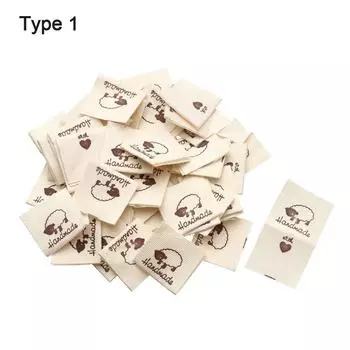 Woven Knitted Supplies Handmade With Love Cloth Garment Labels Sewing Accessories Clothing Tags Type 1