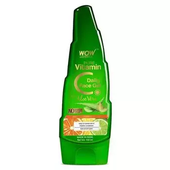 Wow Skin Science Pure Гель для ежедневного ухода за лицом с витамином С и алоэ вера - для увлажнения и осветления кожи, 150 мл