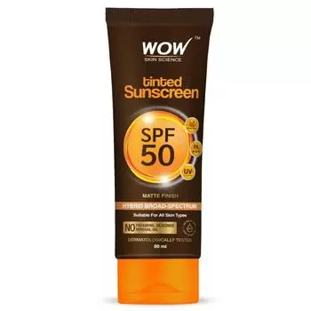 Wow Skin Science Тональный солнцезащитный крем Spf50 Pa+++ с гиалуроновой кислотой и экстрактом алоэ вера, 80 мл