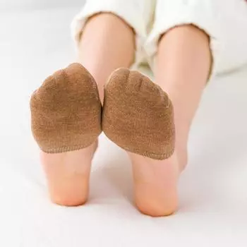 Wowan женские носки-топперы с носком для девочек, женские шлепанцы, носки-мюли с половиной носка, подкладка с носком, полухлопковые бесшовные носки one size чёрный