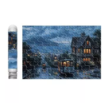 wowjimi Test Tube 150 Quiet Town Jigsaw Paper Educational Landscape Kill Wall Birthday Present Puzzle, Pieces, Puzzle, Media, Map, Time, Parent-Child