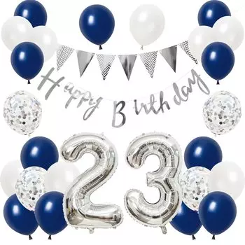 воздушный шар на день рождения набор воздушных шаров украшение 23 года с днем рождения гирлянда украшение на день рождения с днем рождения большое количество конфетти воздушные шары вечеринка