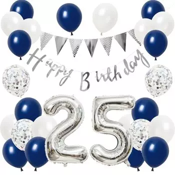 воздушный шар на день рождения набор воздушных шаров украшение 25 лет с днем рождения гирлянда украшение на день рождения с днем рождения большое количество конфетти воздушные шары вечеринка