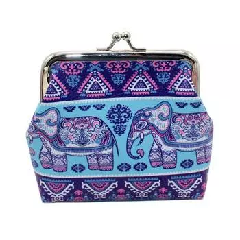 WP Love Mom Series Женская сумка-клатч с принтом слона и замком поцелуя чёрный