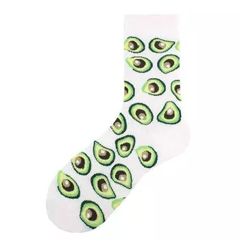 [WPLOIKJD] Милые животные Забавные носки Женские Новинка Креативные Харадзюку Соккен Персиковые Цветочные Птицы Фрукты Жаккард Искусство Meias Feminino