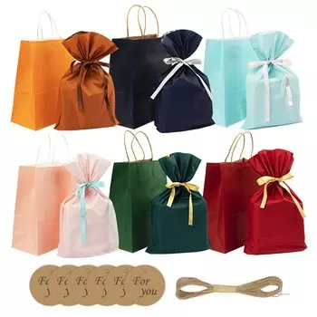 Wrapping Gift Wrapping with Paper Carrying For 6 Gift Storage [TEMLUM] Bag, Bag, Ribbon, Bag, Bag, Presents, Colors, Wrapping, Plain, Thick, Stylish,