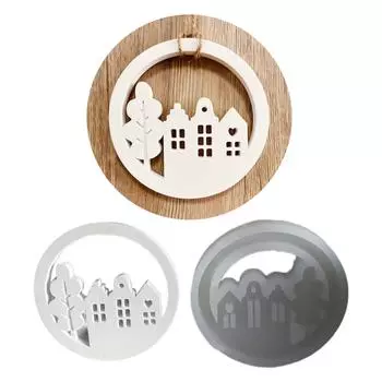 Wreath House Resins Molds для изготовления подсвечников для чайных свечей, украшения стола, Wreath House Silicone Molds Base Mold 1