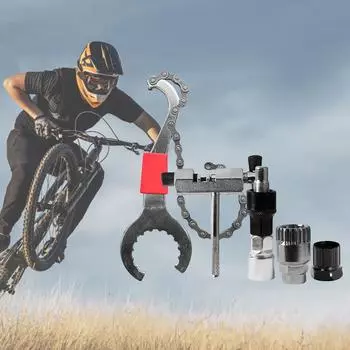 Wrench Cassette Bracket Extractor Sets High Precision Crank Puller 9-in-1 MTB Road Bike Repair Tools for 8/9/10 Speed Bike Chain style d