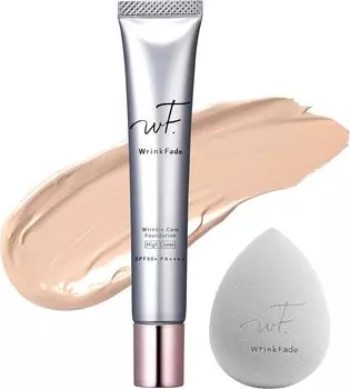 WrinkFade Link Fade Medicated тональный крем с высокой степенью покрытия 20 г основа под макияж основа для скрытия пор bb-крем [с пуховкой] бежевый