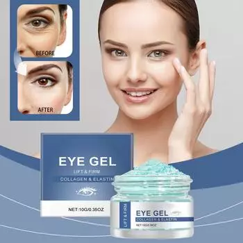 Wrinkle Firming Eye Gel Reduces Fine Lines, Eye Bags And Dark Circles. Moisturizing Eye Gel To Firm The Delicate Skin Around The Eyes белый