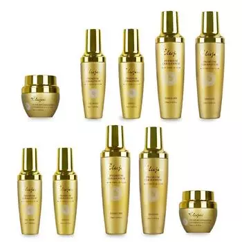 Wrinkle whitening care premium cosmetics set Eluzai Germanium skin care basic 5-piece set + exclusive shopping bag, 2 sets