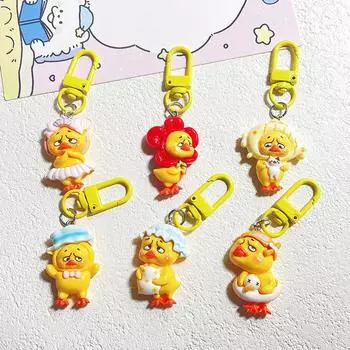 Морщинистые брови держат кошку, голову рыбы, желтую утку, брелок из смолы, подвеска в виде сердца для девочки, сумка, подвесные аксессуары, детский подарок as the picture