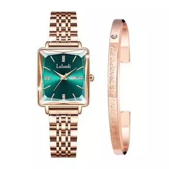 Wrist Quartz Simple Double Stainless Steel Day Gift for Watch for Christmas Present Women s Watch, Brand, Cute, Stylish, Waterproof, Casual, Dial,