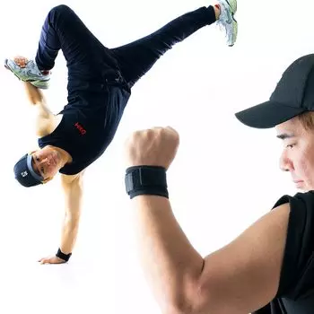 Wrist Supporter for Wrists for Dance Black for Left and Right Use One Size Fits Most Made in Japan DANCE Sweat Absorbent Quick Dry Breaking Breakdance чёрный