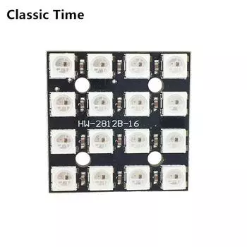WS2812B 4*4 16-битный полноцветный 5050 RGB светодиодный светильник панели для Arduino