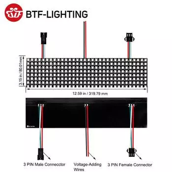 WS2812B RGB светодиодная пиксельная панель 62 светодиода WS2812B ECO 64 светодиода 256 светодиодов 8x8 16x16 8x32 Цифровой экран с индивидуальной адресацией 5 В