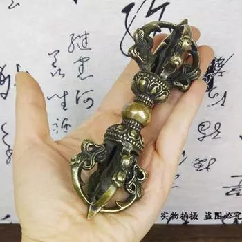 WSHYUFEI китайский стиль винтажное украшение из чистой меди Тибет Буддхи пять долей пестик Ваджра буддийский религиозный