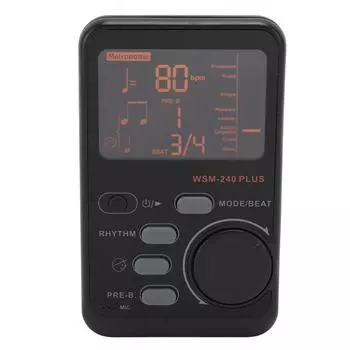 WSM 240 Метроном-тюнер 430-450 Гц 3 в 1 Цифровой метроном-тюнер Генератор тона для гитар Ba