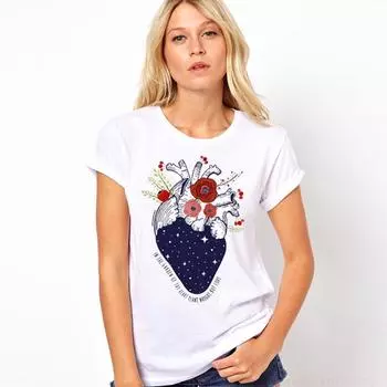 Wt0241 Женская дизайнерская футболка с анатомическим принтом для девочек, летняя феминистская тонкая футболка S белый