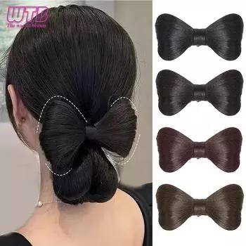 WTB бантик с шаровидной головкой, высокая и низкая завязка, милая принцесса, ветровой шиньон, встроенный зажимной парик для женщин