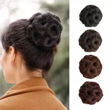 WTB Claw Clip Flower Modeling Synthetic Wig Modeling Bun Nine Flower Claw Clip Fake Bun Girl Hair Bride Grab Clip Bun 10CM