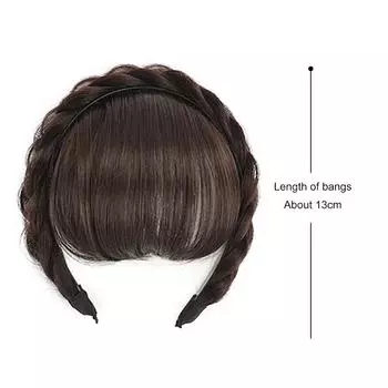 WTB парик с воздушной челкой, женский натуральный плетеный парик на лоб, повязка на голову, встроенная невидимая искусственная челка, кусок волос