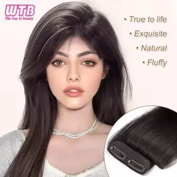 WTB синтетические волосы, невидимая челка, высокие прямые волосы, накладные аксессуары для волос, натуральное наращивание волос для женщин, парик