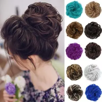 WTB синтетический эластичный пучок для наращивания волос, грязное кольцо для волос в виде пончика, натуральный термостойкий накладной хвост, шиньон