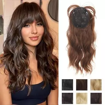 WTB Water Wave Сменный блок синтетический парик женский волосяной покров прямая челка парик из высокотемпературного химического волокна