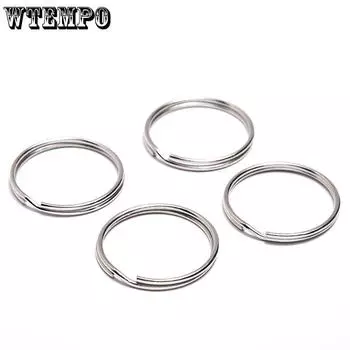 WTEMPO 100 шт./компл. 20 мм железный брелок для ключей многофункциональный брелок прочный домашний ключ и автомобильный ключ аксессуары DIY аксессуары 100pcs серебряный