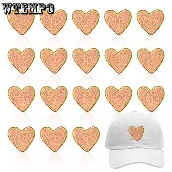 WTEMPO 10 шт. 2 цвета, 6,5*7,5 см, вышитые нашивки в форме сердца, креативные самодельные нашивки для одежды, сумок, шляп, ремонта, шитья, прикрепляемые утюгом 10pcs белый