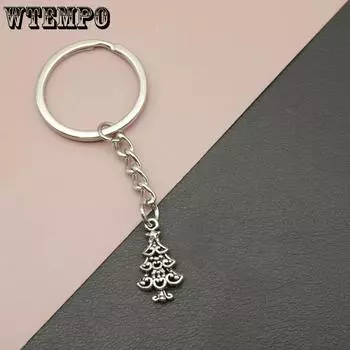 WTEMPO 10 шт креативные брелоки в форме дерева DIY брелки подвески фестиваль праздничные подарки домашний ключ автомобильные ключи украшения 10pcs серебряный
