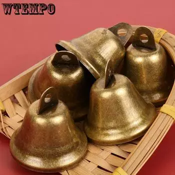 WTEMPO 10 шт. бронзовых рождественских декоративных колокольчиков для домашних животных, подвесные колокольчики, украшения для рождественской елки, аксессуары для Рождества и Нового года 10pcs бронзовый