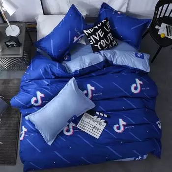 WTEMPO 1 комплект пододеяльников и наволочек в минималистском стиле, мягкий комплект односпального двуспального постельного белья Twin 3pcs