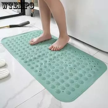 WTEMPO 1 шт 35*69 см простые однотонные нескользящие коврики для душа для ванной комнаты, для домашнего туалета отеля, противоскользящие коврики для ванной комнаты, массажные коврики для ног 35*69cm серый