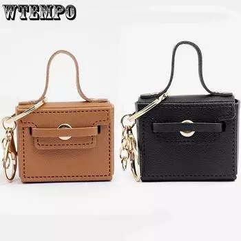 WTEMPO 1 шт. искусственная кожа брелок мини сумка брелок для женщин милый брелок кулон монетница брелок 1pc чёрный