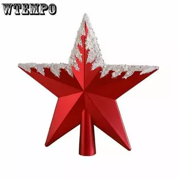 WTEMPO 1 шт., красная рождественская елка, пятиконечная звезда, декоративное украшение, винтажное креативное украшение для дома, сделай сам, на День Благодарения, Рождество, Новый год 1pc красный
