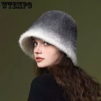 WTEMPO 1 шт., осенне-зимние повседневные мягкие панамы из искусственного меха, удобные теплые плюшевые ветрозащитные, холодостойкие мягкие шапки 1PC чёрный