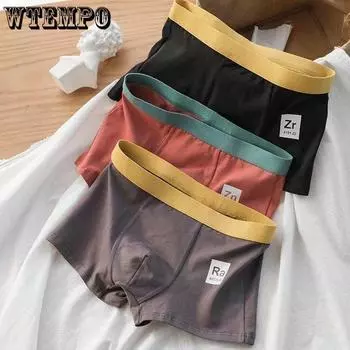 WTEMPO 1PC Boxers Solid Color Sexy Men s Panties Cotton Men s Underpants L